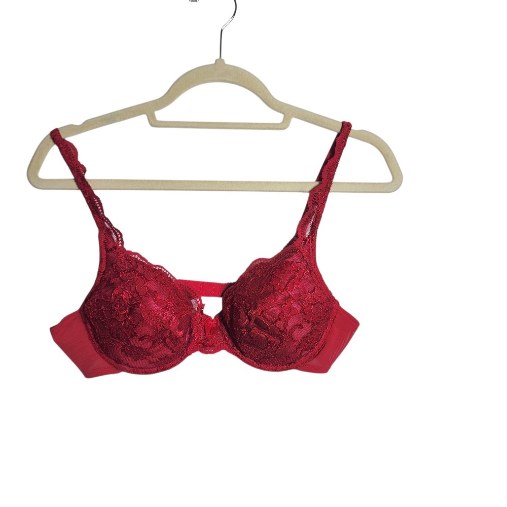 Cabernet Red Floral Lace Underwire Bra Style 8004 Size 38B